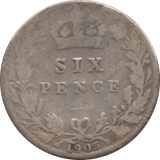 1905 SIXPENCE ( FAIR ) - Sixpence - Cambridgeshire Coins