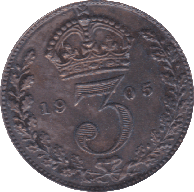1905 THREEPENCE ( UNC ) - Threepence - Cambridgeshire Coins