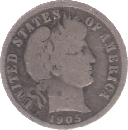 1905 USA SILVER DIME - SILVER WORLD COINS - Cambridgeshire Coins