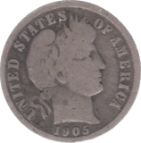 1905 USA SILVER DIME - SILVER WORLD COINS - Cambridgeshire Coins