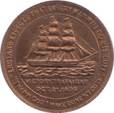 1905 VICTORY OF TRAFALGAR DEATH OF NELSON COMMEMORATIVE MEDALLION - MEDALS & MEDALLIONS - Cambridgeshire Coins