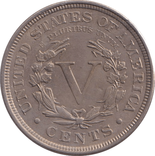 1906 5 CENTS USA - WORLD COINS - Cambridgeshire Coins
