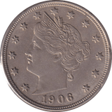 1906 5 CENTS USA - WORLD COINS - Cambridgeshire Coins