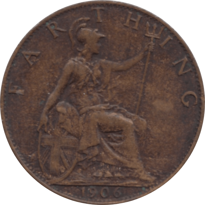 1906 FARTHING 2 ( GVF ) 44 - Farthing - Cambridgeshire Coins
