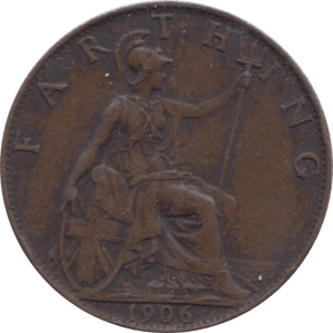 1906 FARTHING ( GVF ) 1 - Farthing - Cambridgeshire Coins