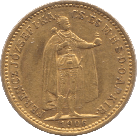 1906 GOLD 10 KORONA AUSTRIA - HUNGARY PROOF LIKE - Gold World Coins - Cambridgeshire Coins