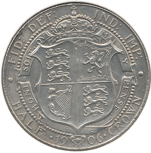1906 HALFCROWN ( AUNC ) - Halfcrown - Cambridgeshire Coins