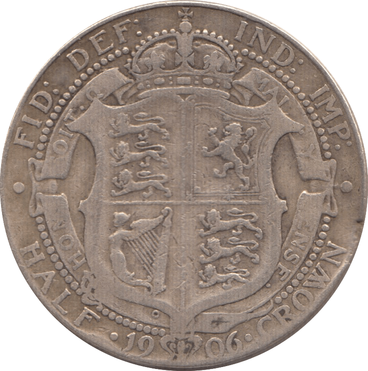 1906 HALFCROWN ( FINE ) 4 - HALFCROWN - Cambridgeshire Coins