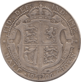 1906 HALFCROWN ( FINE ) 4 - HALFCROWN - Cambridgeshire Coins