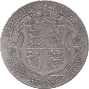 1906 HALFCROWN ( FINE ) A - Halfcrown - Cambridgeshire Coins