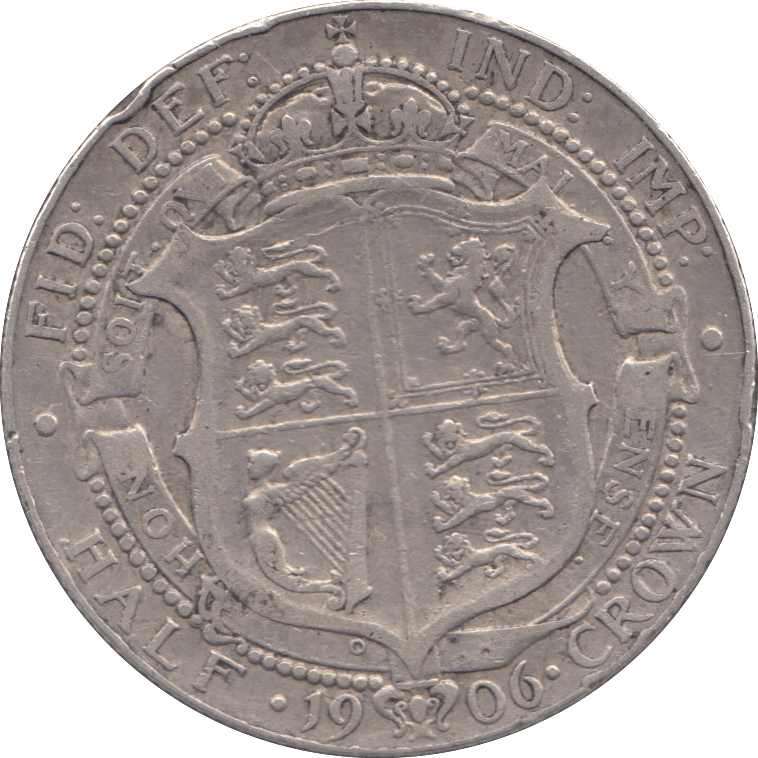 1906 HALFCROWN ( FINE ) - Halfcrown - Cambridgeshire Coins