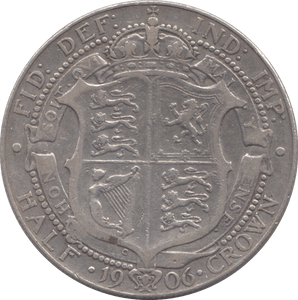 1906 HALFCROWN ( FINE ) - Halfcrown - Cambridgeshire Coins