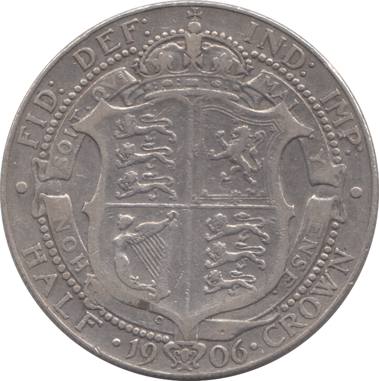 1906 HALFCROWN ( FINE ) - Halfcrown - Cambridgeshire Coins