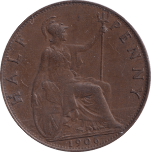 1906 HALFPENNY ( AUNC ) - Halfpenny - Cambridgeshire Coins