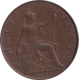 1906 HALFPENNY ( AUNC ) - Halfpenny - Cambridgeshire Coins