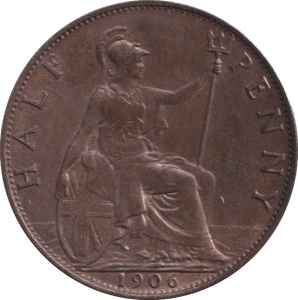 1906 HALFPENNY ( UNC ) - Halfpenny - Cambridgeshire Coins