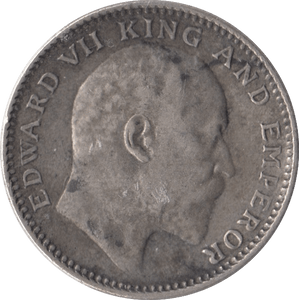 1906 INDIA SILVER 1/2 RUPEE - SILVER WORLD COINS - Cambridgeshire Coins