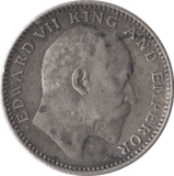 1906 INDIA SILVER 1/2 RUPEE - SILVER WORLD COINS - Cambridgeshire Coins