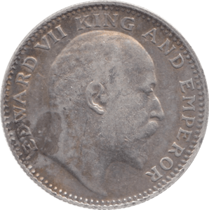 1906 INDIA SILVER 1/2 RUPEE - WORLD COINS - Cambridgeshire Coins
