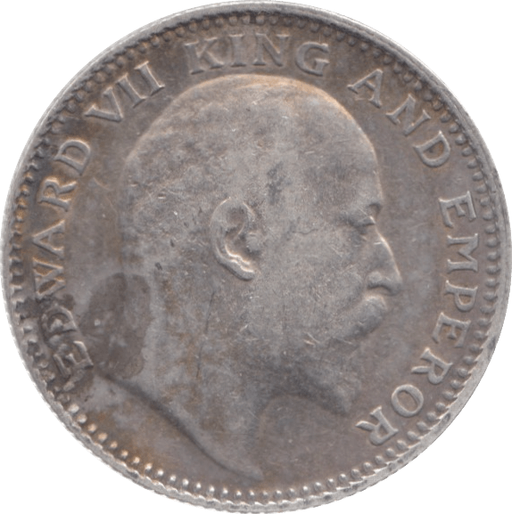 1906 INDIA SILVER 1/2 RUPEE - WORLD COINS - Cambridgeshire Coins