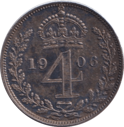 1906 MAUNDY FOURPENCE ( AUNC ) - Maundy Coins - Cambridgeshire Coins