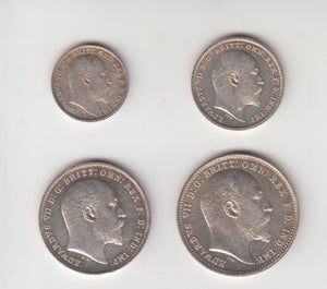 1906 MAUNDY SET EDWARD VII - Maundy Set - Cambridgeshire Coins