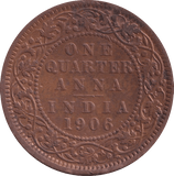 1906 ONE QUARTER ANNA INDIA - WORLD COINS - Cambridgeshire Coins
