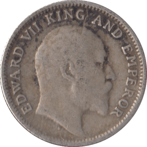 1906 SILVER 1/4 RUPEE INDIA - SILVER WORLD COINS - Cambridgeshire Coins