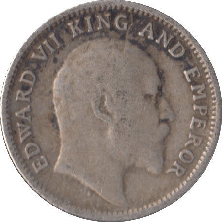 1906 SILVER 1/4 RUPEE INDIA - SILVER WORLD COINS - Cambridgeshire Coins