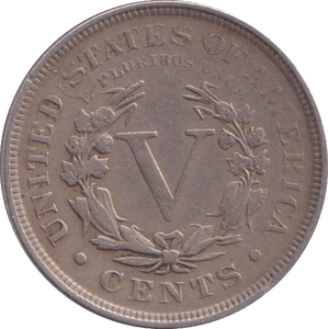 1906 SILVER 5 CENT USA - SILVER WORLD COINS - Cambridgeshire Coins