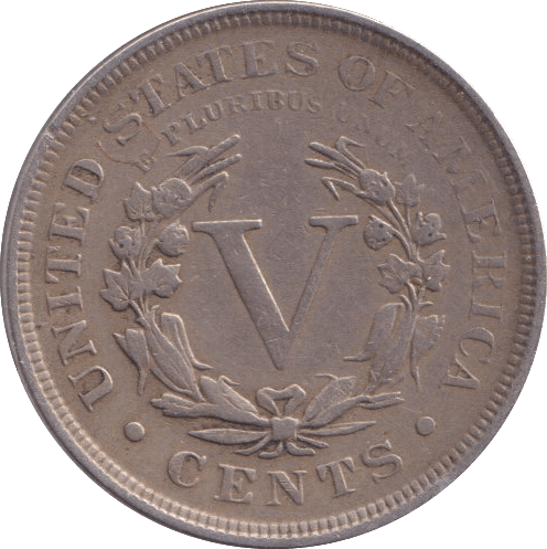 1906 SILVER 5 CENT USA - SILVER WORLD COINS - Cambridgeshire Coins