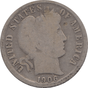 1906 SILVER DIME USA O - SILVER WORLD COINS - Cambridgeshire Coins