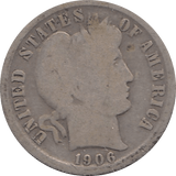 1906 SILVER DIME USA O - SILVER WORLD COINS - Cambridgeshire Coins