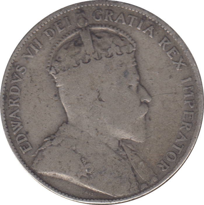1906 SILVER FIFTY CENTS CANADA - WORLD SILVER COINS - Cambridgeshire Coins