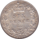 1906 SIXPENCE ( AUNC ) B - Sixpence - Cambridgeshire Coins