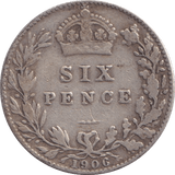 1906 SIXPENCE ( FINE ) - Sixpence - Cambridgeshire Coins