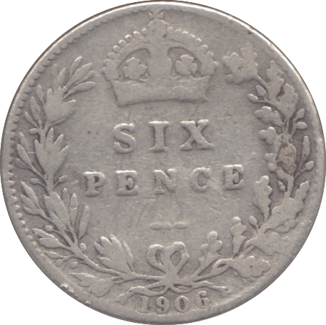 1906 SIXPENCE ( NF ) - Sixpence - Cambridgeshire Coins