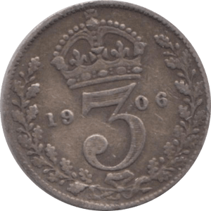 1906 THREEPENCE ( FINE ) - Threepence - Cambridgeshire Coins
