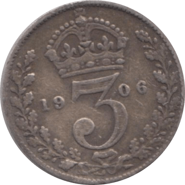 1906 THREEPENCE ( FINE ) - Threepence - Cambridgeshire Coins