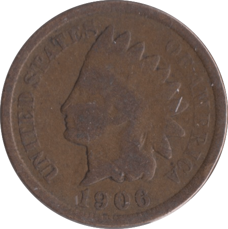 1906 USA ONE CENT - WORLD COINS - Cambridgeshire Coins