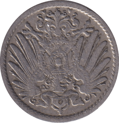 1907 5 PFENNIG GERMANY - WORLD COINS - Cambridgeshire Coins