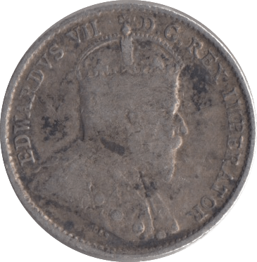 1907 CANADA SILVER 5 CENTS - SILVER WORLD COINS - Cambridgeshire Coins