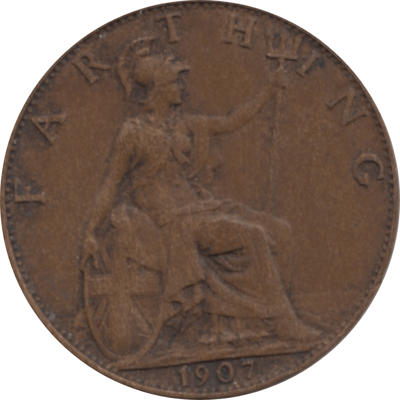 1907 FARTHING 2 ( VF ) 42 - Farthing - Cambridgeshire Coins