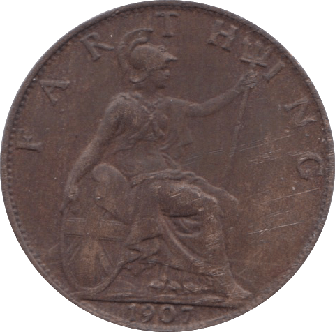 1907 FARTHING ( EF ) 2 - Farthing - Cambridgeshire Coins