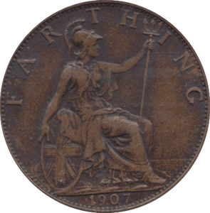 1907 FARTHING ( EF ) 5 - Farthing - Cambridgeshire Coins