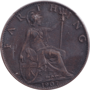 1907 FARTHING ( UNC ) - Farthing - Cambridgeshire Coins