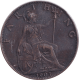 1907 FARTHING ( UNC ) - Farthing - Cambridgeshire Coins