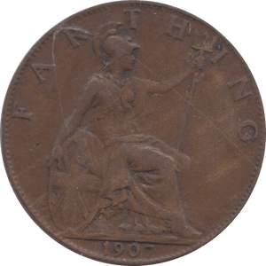 1907 FARTHING ( VF ) - Farthing - Cambridgeshire Coins