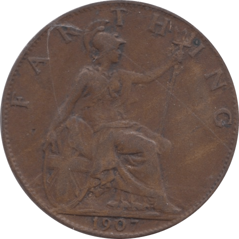 1907 FARTHING ( VF ) - Farthing - Cambridgeshire Coins