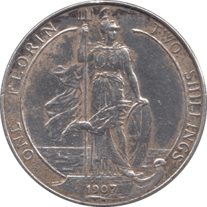 1907 FLORIN ( EF ) - Florin - Cambridgeshire Coins